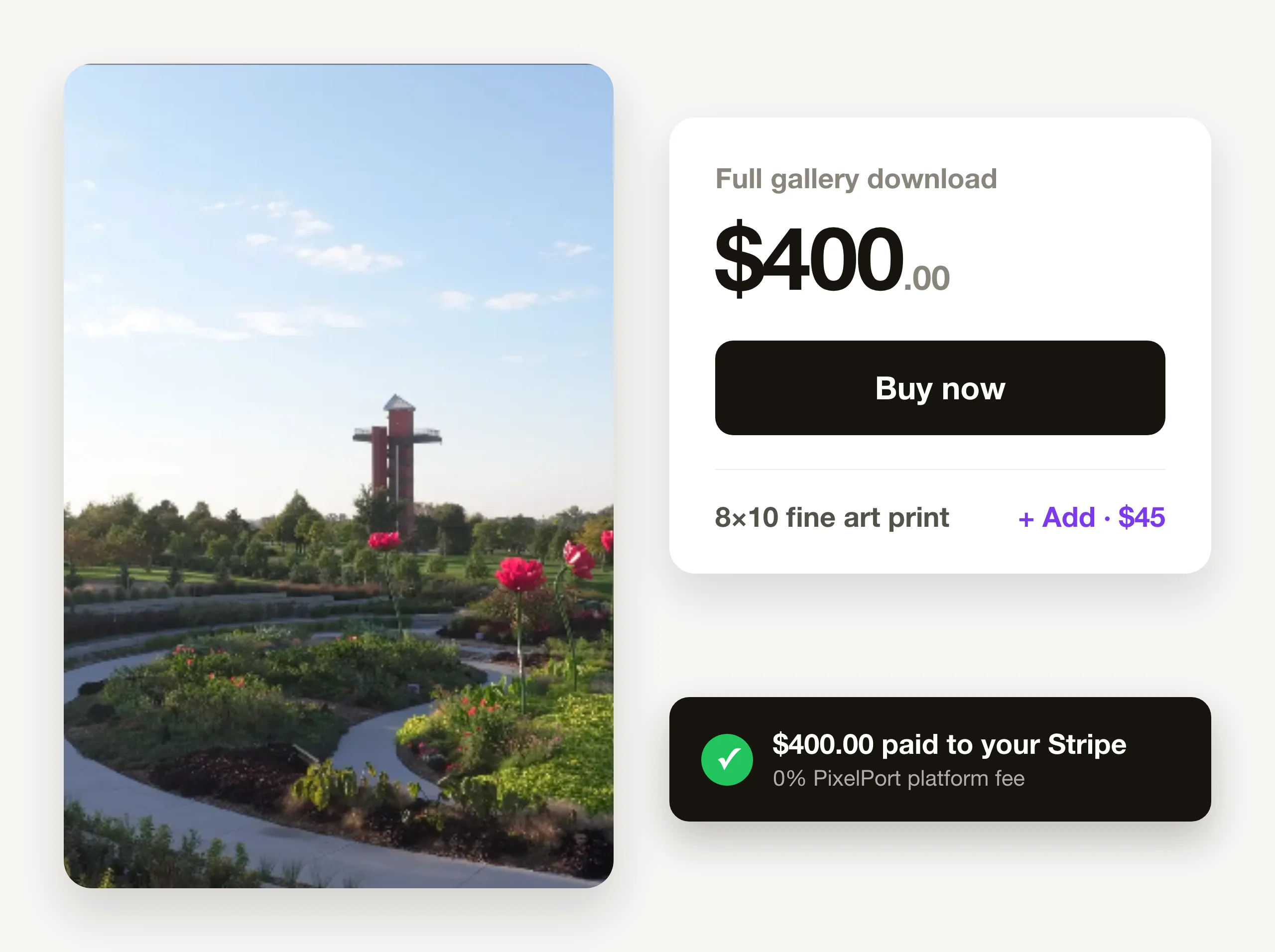 Sell prints and products